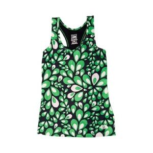 The North Face Activewear Tank-Top Green and Black Print Women’s Size Small​